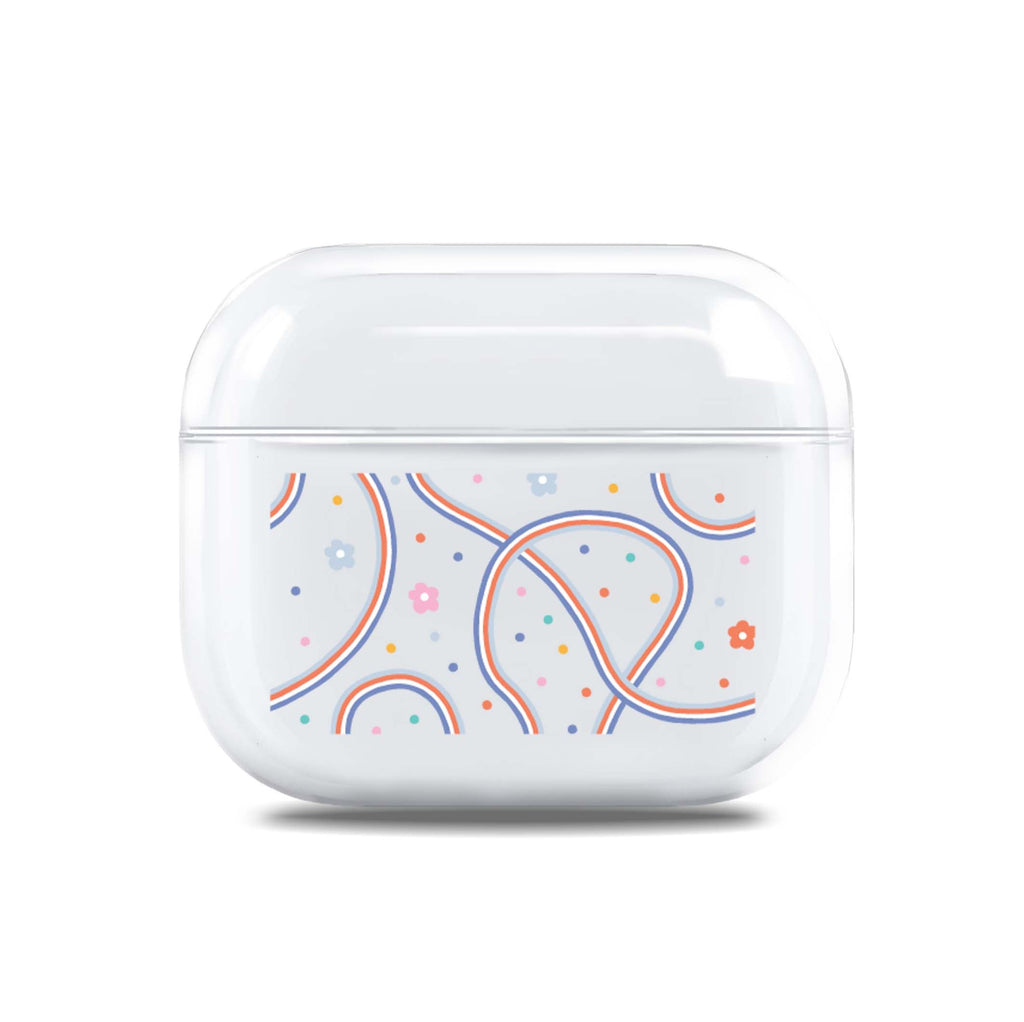 Floral & Line AirPods 透明保護殻