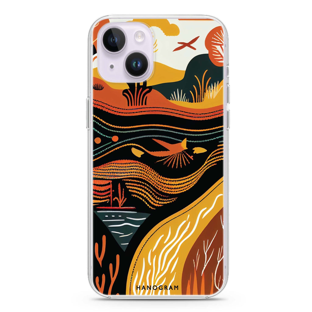 Abstract painting iPhone 14 Magsafe 兼容水晶透明保護殼