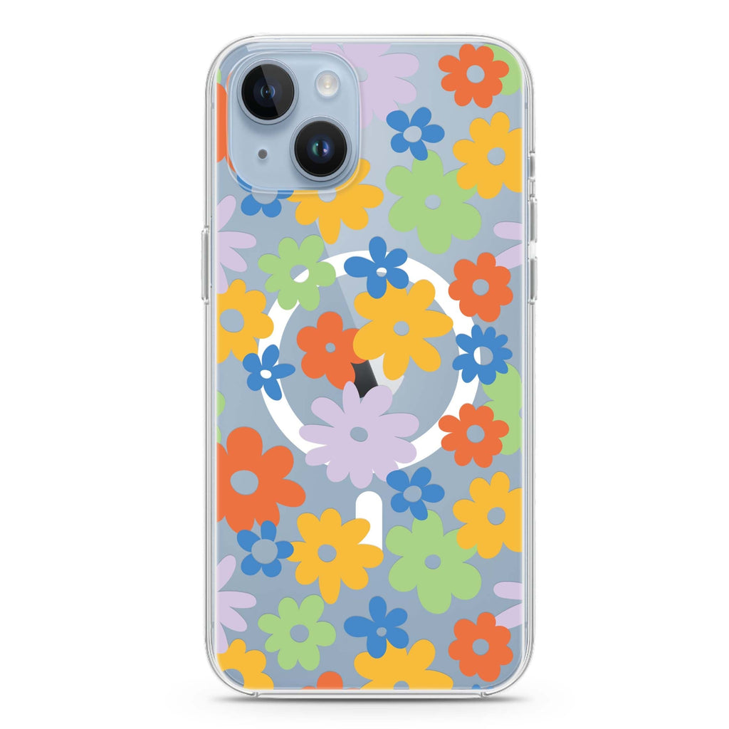 Flowers iPhone 14 Magsafe 兼容水晶透明保護殼