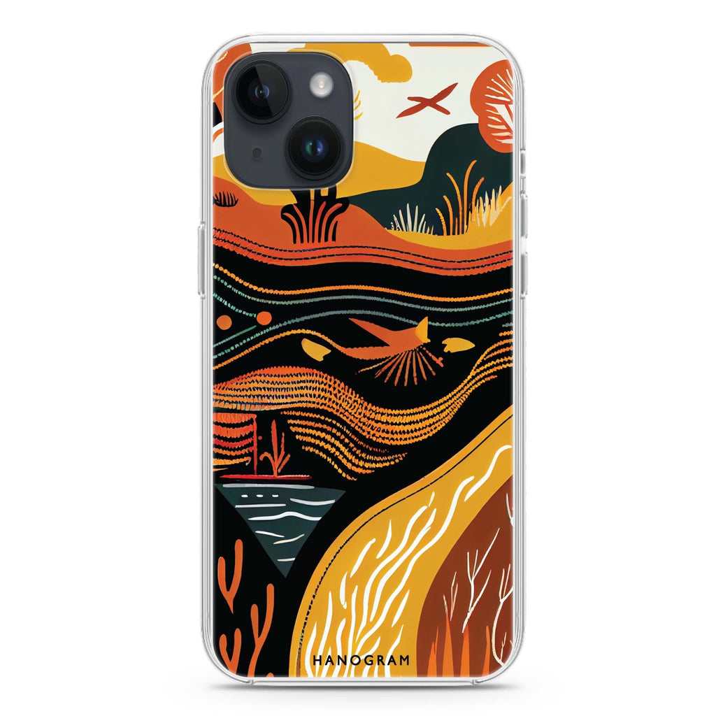 Abstract painting iPhone 14 Plus Magsafe 兼容水晶透明保護殼