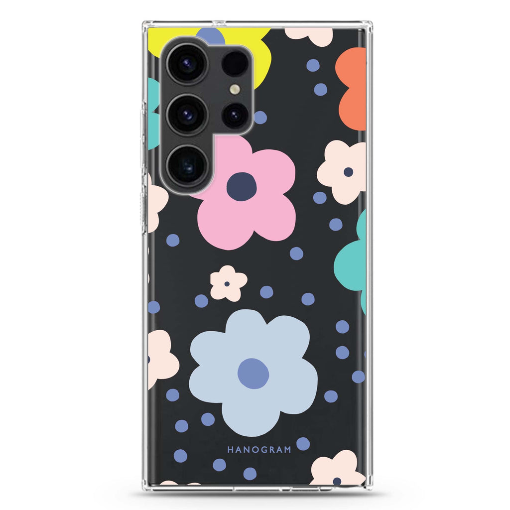 Cute Flower Samsung Galaxy Ultra 透明保護殼，適用 S26/S25/S24/S23 Ultra，圖1