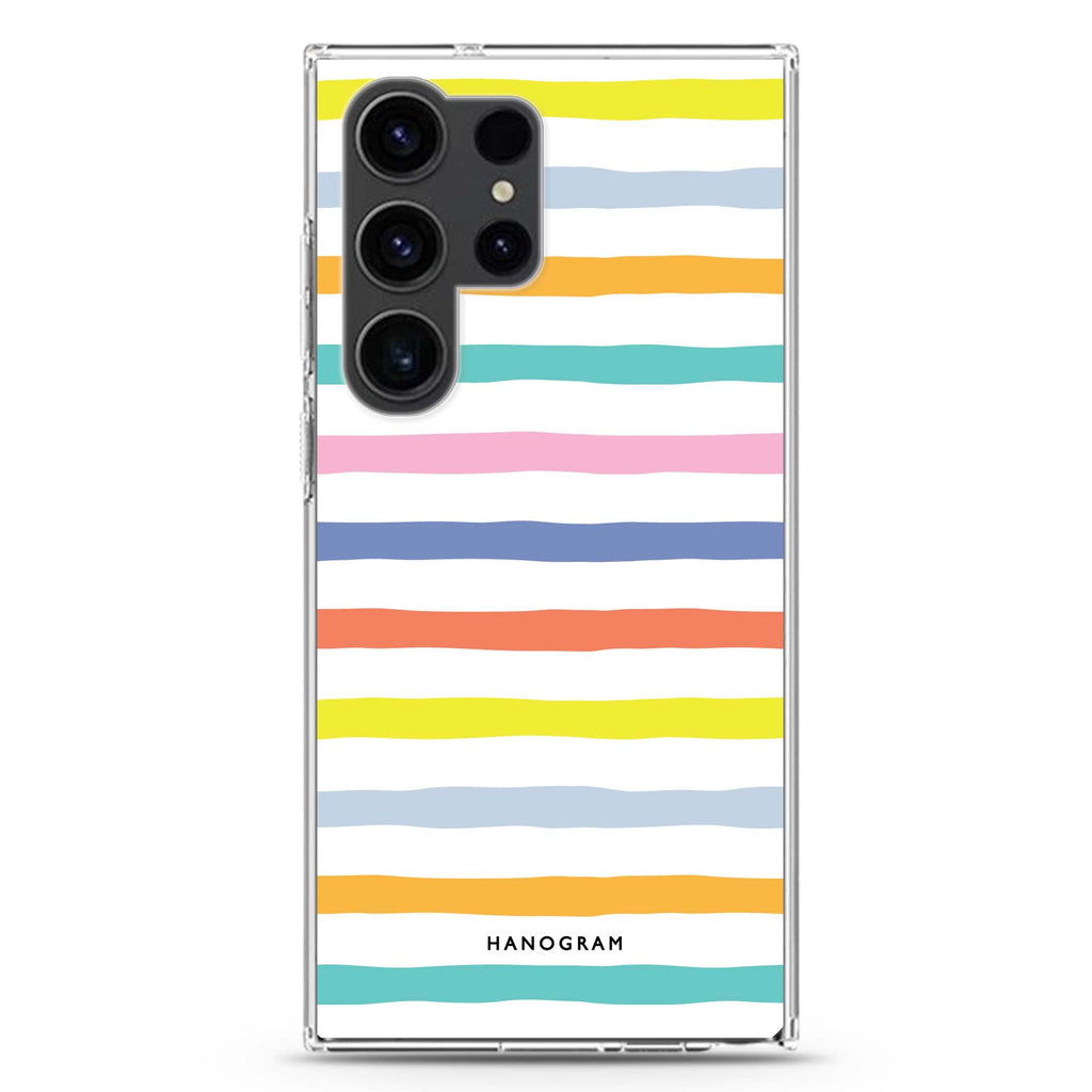 Colourful Line Samsung Galaxy Ultra 透明保護殼，適用 S26/S25/S24/S23 Ultra，圖1