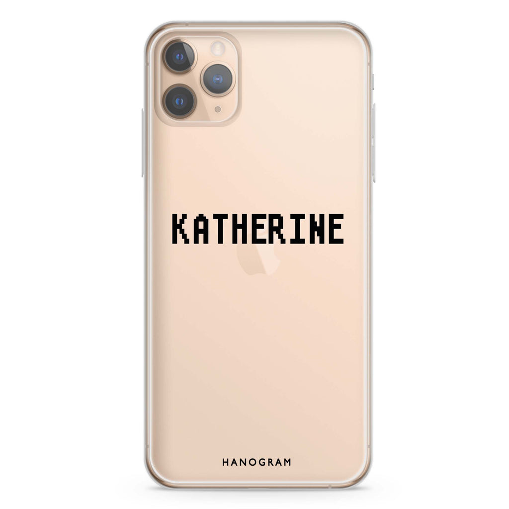 Pixel Custom Name iPhone 11 Pro Max 水晶透明保護殼