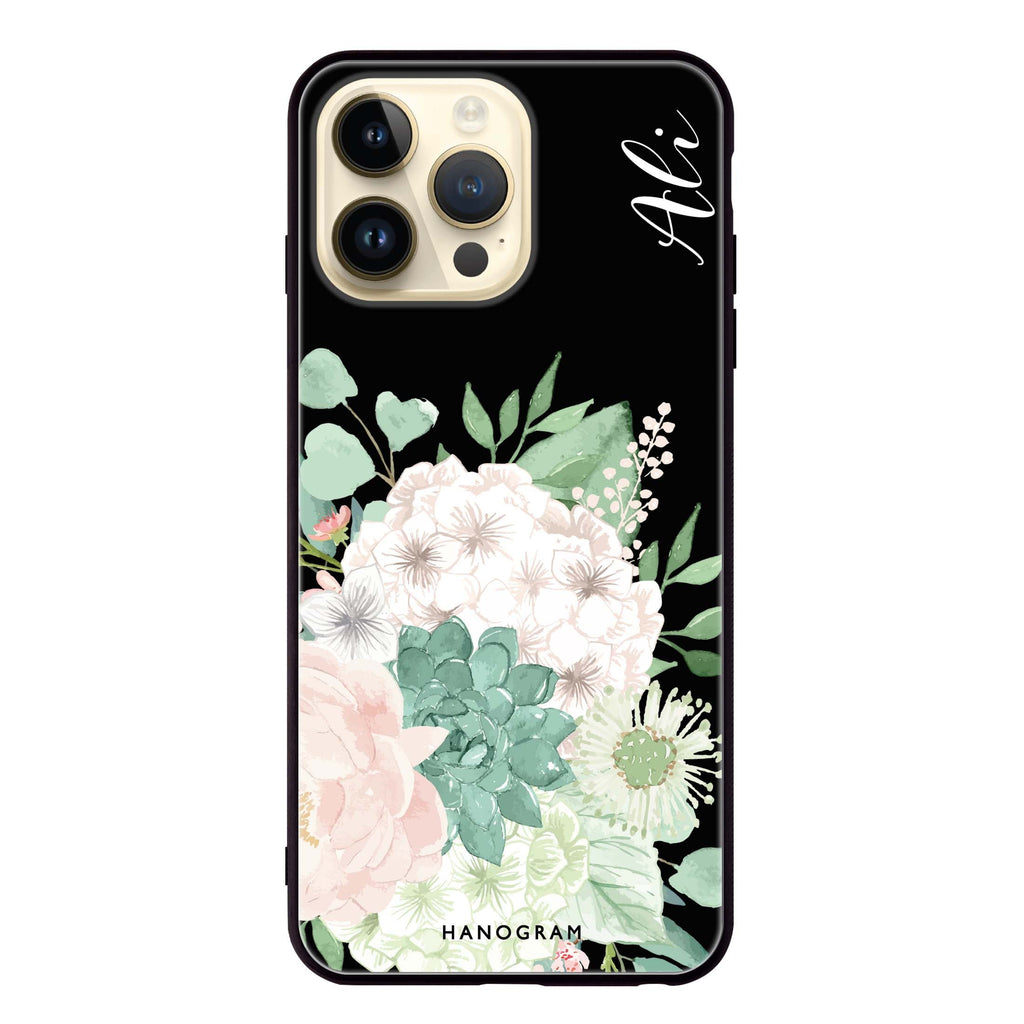 Vintage Flowers iPhone 超薄強化玻璃殻
