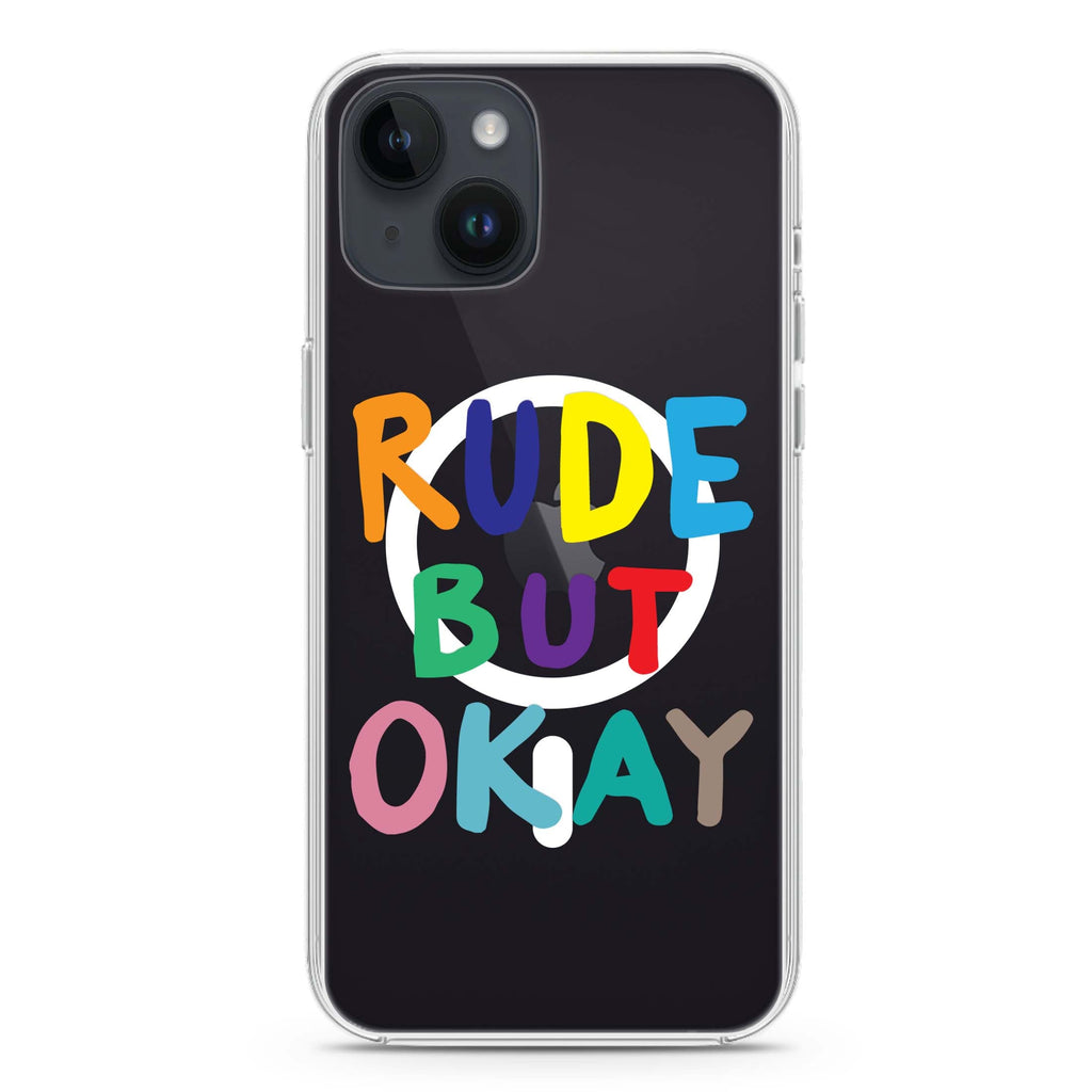 Rude but OKAY iPhone 14 Plus Magsafe 兼容水晶透明保護殼