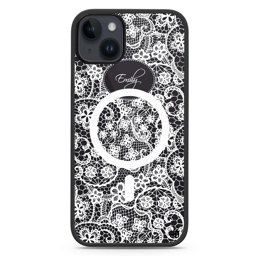 My Floral Lace iPhone 14 Plus Magsafe 兼容防衝擊保護殼