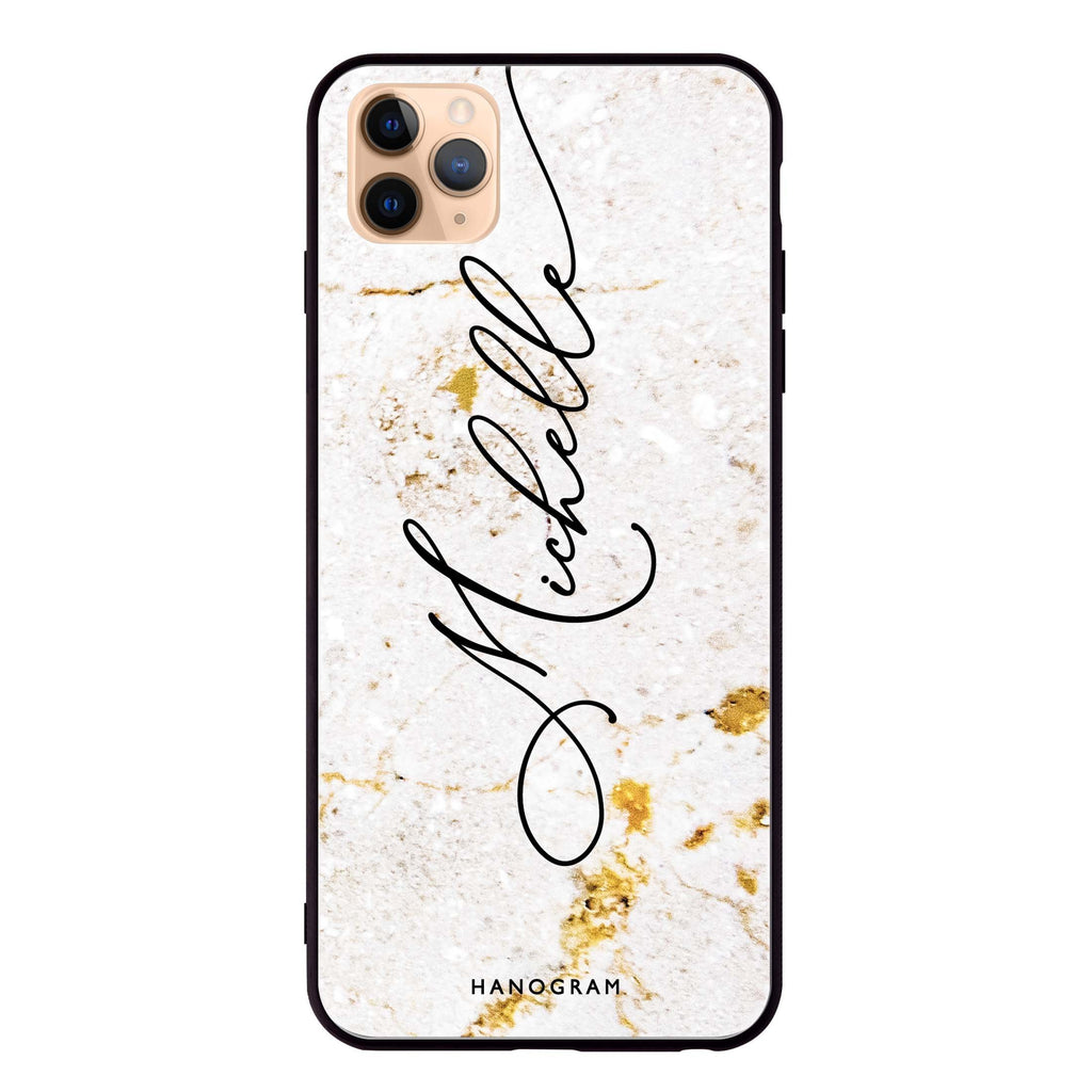 White And Gold Marble iPhone 11 Pro 超薄強化玻璃殻