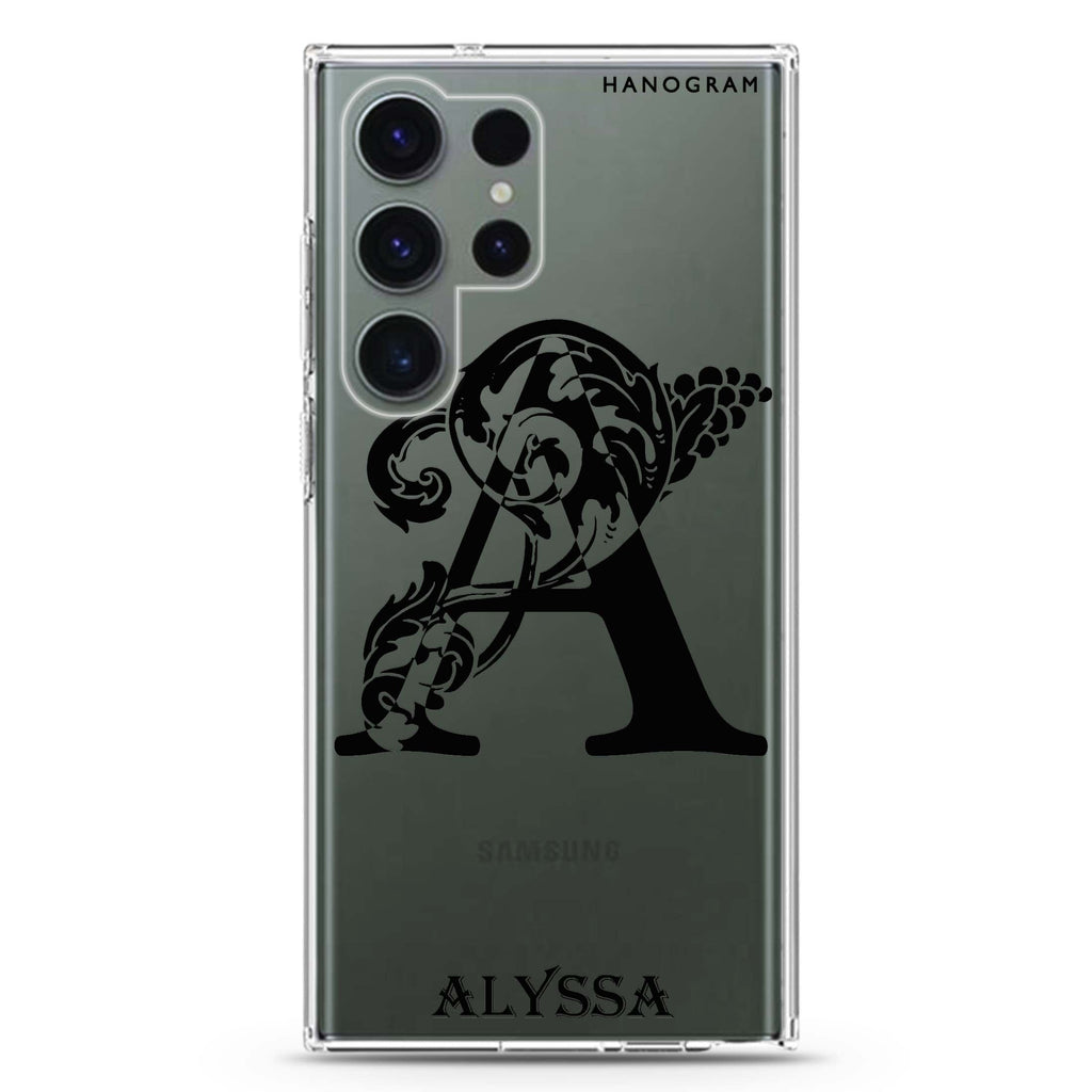 Ornamental Alphabet Samsung Galaxy Ultra 透明保護殼，適用 S26/S25/S24/S23 Ultra，圖1