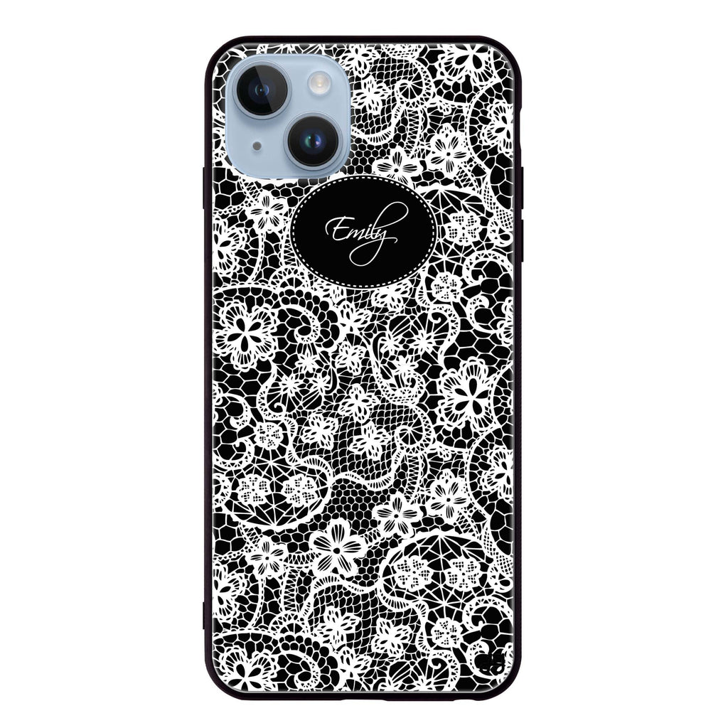 My Floral Lace iPhone 13 超薄強化玻璃殻
