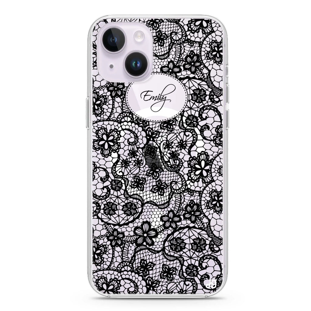 My Floral Lace iPhone 14 Magsafe 兼容水晶透明保護殼