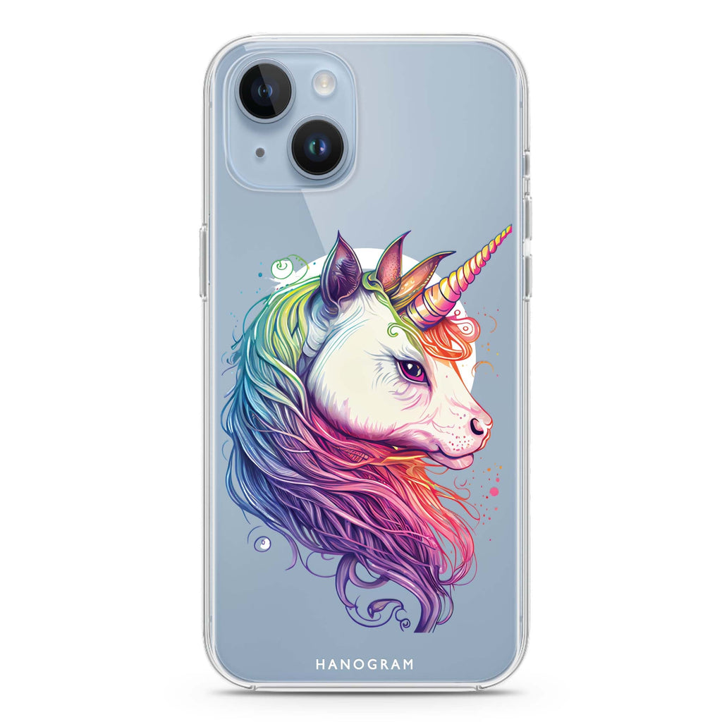 A unicorn iPhone 14 Plus Magsafe 兼容水晶透明保護殼