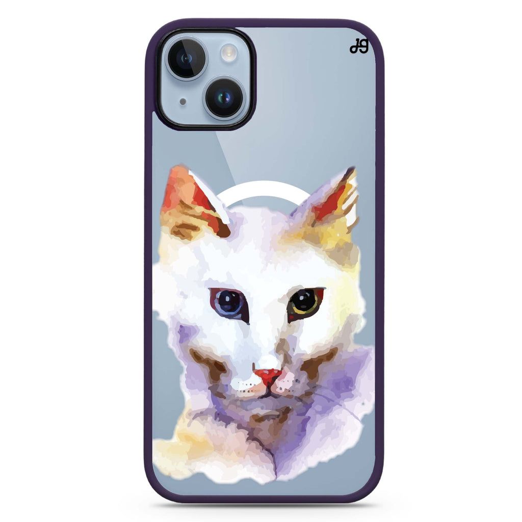 Watercolour Cat iPhone 14 Plus Magsafe 兼容防衝擊保護殼