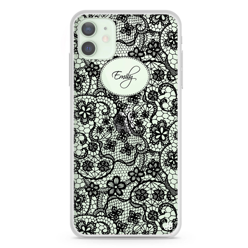 My Floral Lace iPhone 12 mini 透明軟保護殻