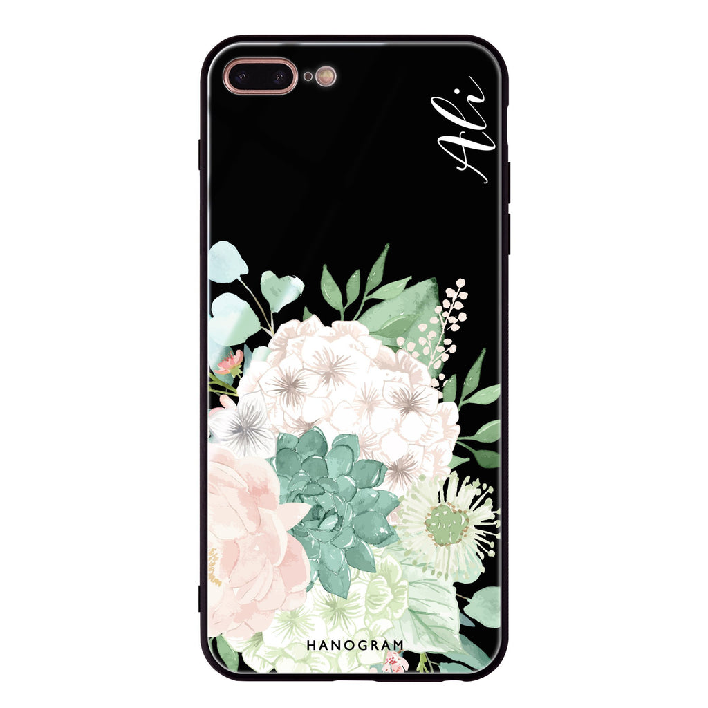 Vintage Flowers iPhone 7 Plus 超薄強化玻璃殻