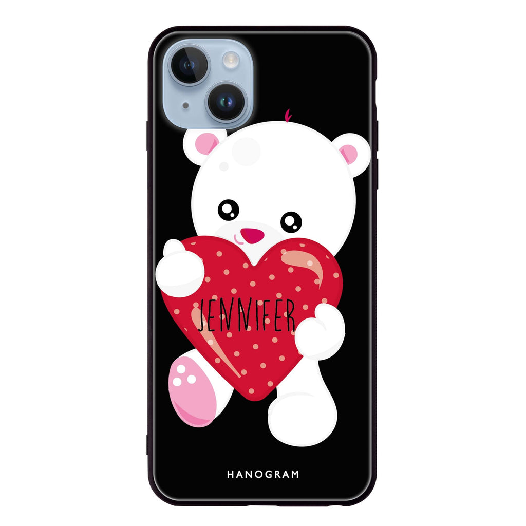 Lovely Bear iPhone 13 Mini 超薄強化玻璃殻