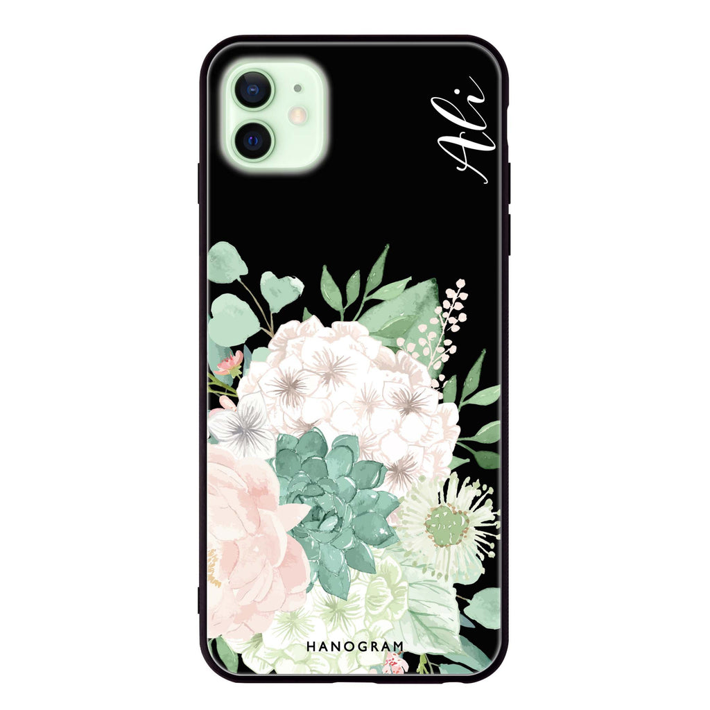 Vintage Flowers iPhone 12 超薄強化玻璃殻