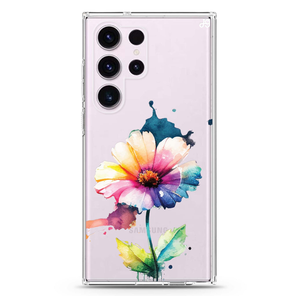 A Beautiful Flower Samsung Galaxy Ultra 透明保護殼，適用 S26/S25/S24/S23 Ultra，圖1
