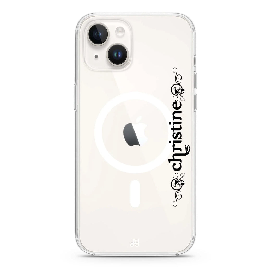 Grand Custom Name iPhone 14 Magsafe 兼容水晶透明保護殼