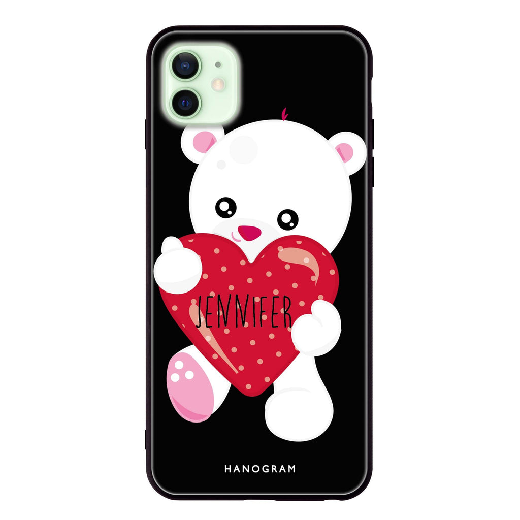 Lovely Bear iPhone 12 mini 超薄強化玻璃殻