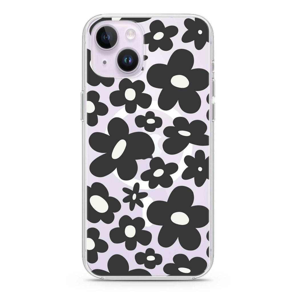 Flowers iPhone 14 Plus Magsafe 兼容水晶透明保護殼