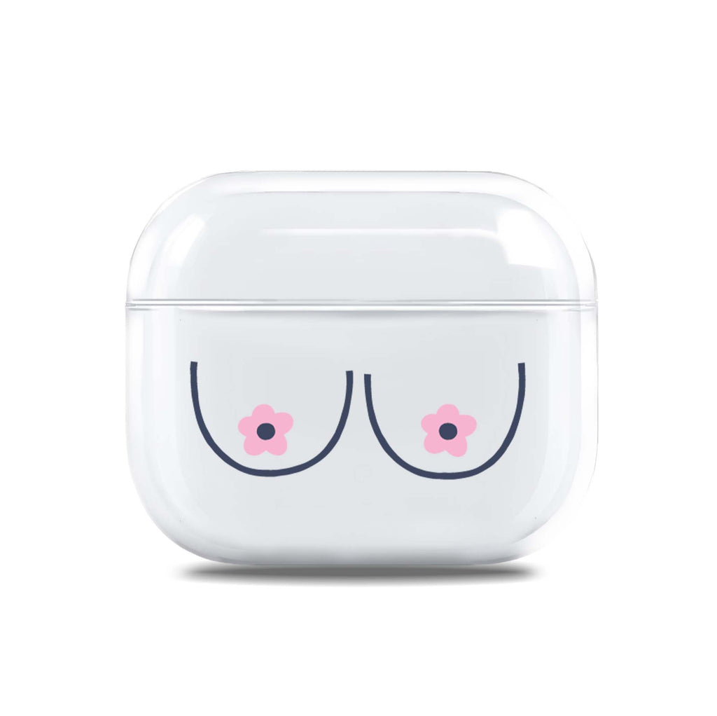 Floral Breast AirPods 透明保護殻