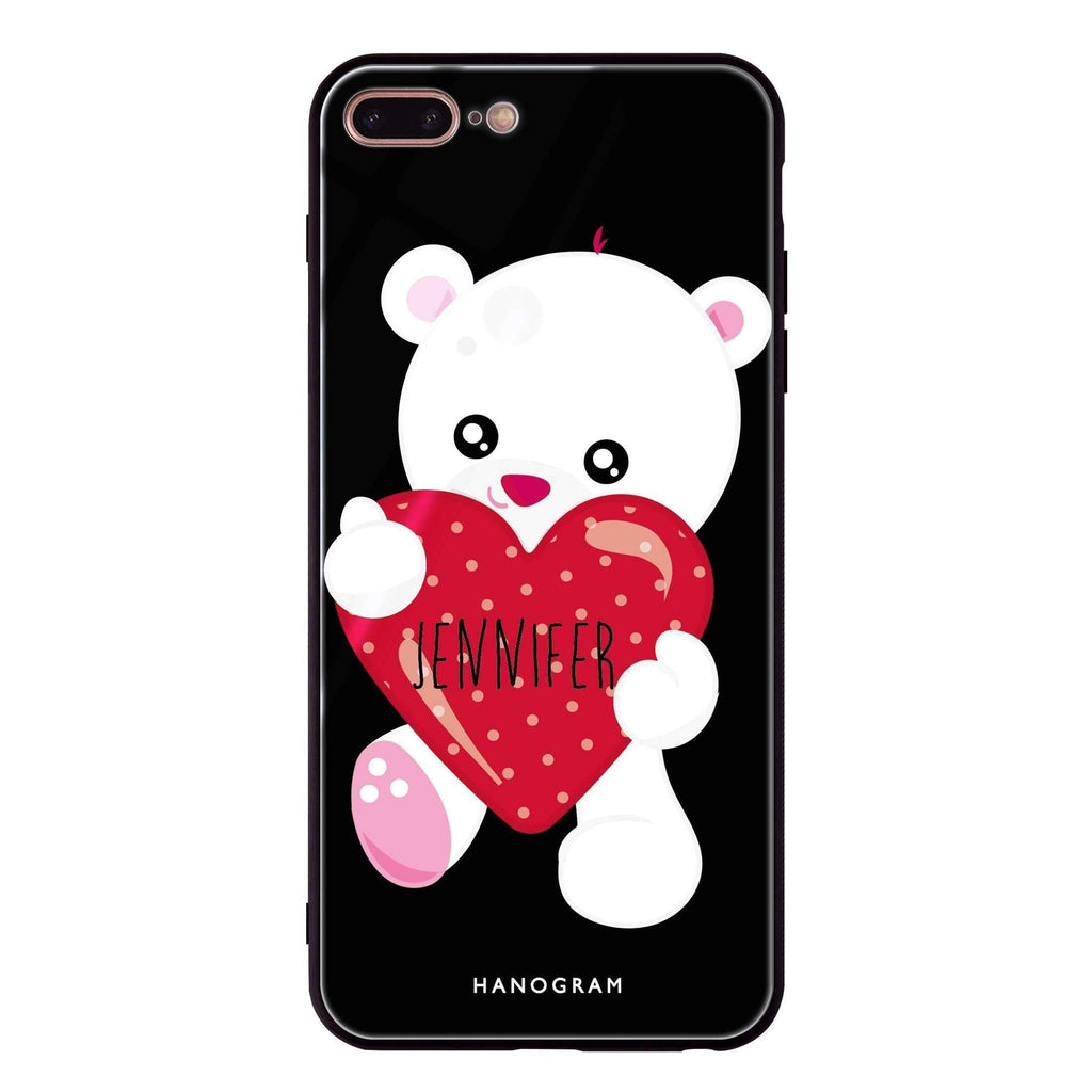 Lovely Bear iPhone 8 Plus 超薄強化玻璃殻