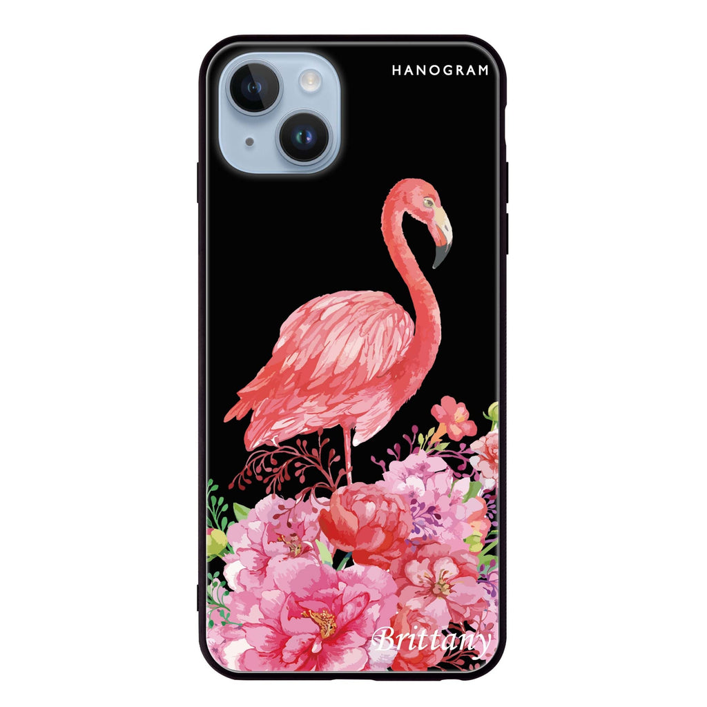 Flamingo & Flower iPhone 14 超薄強化玻璃殻