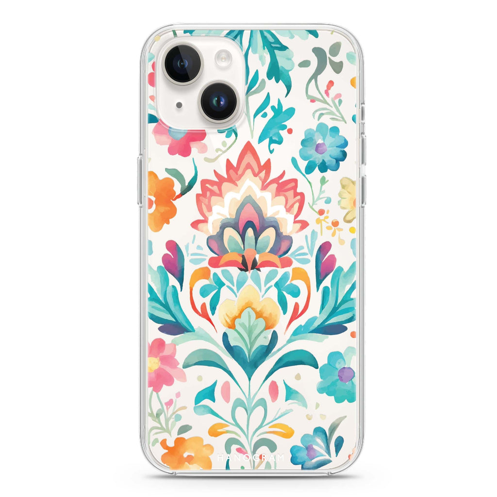 Watercolor Floral iPhone 14 水晶透明保護殼