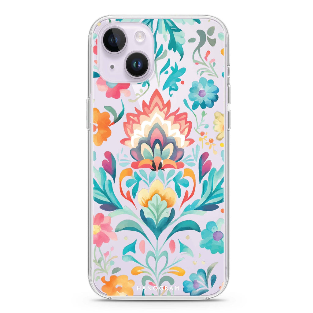 Watercolor Floral iPhone 14 plus 水晶透明保護殼