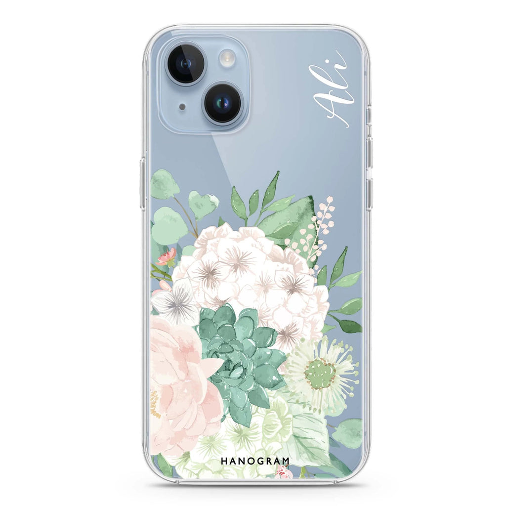 Vintage Flowers iPhone 14 plus 水晶透明保護殼