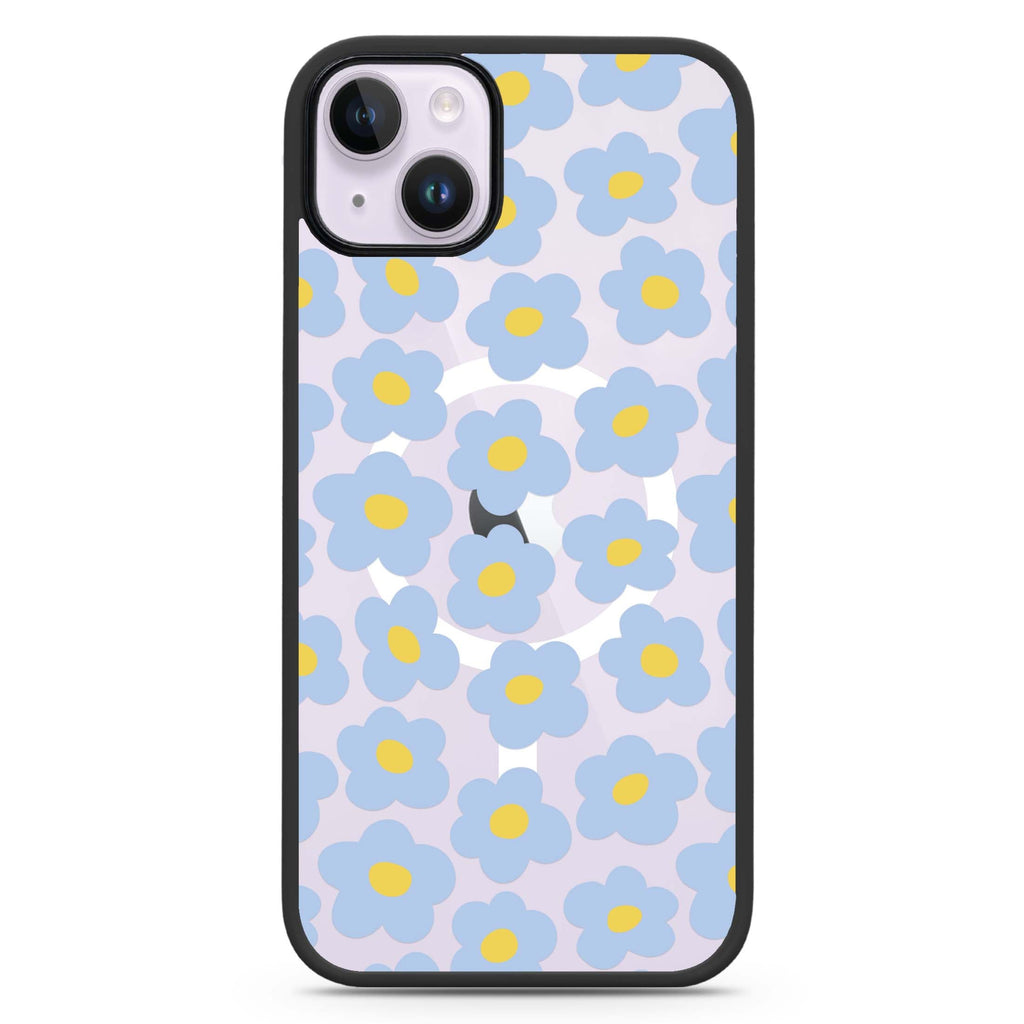 Flowers Pattern iPhone 14 Plus Magsafe 兼容防衝擊保護殼