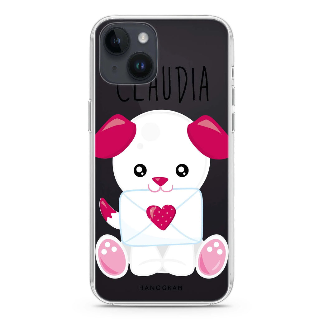 Lovely Dog iPhone 14 Magsafe 兼容水晶透明保護殼