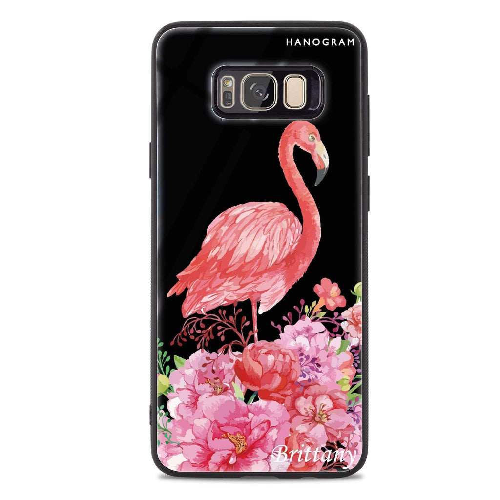 Flamingo & Flower Samsung S8 Plus 超薄強化玻璃殻