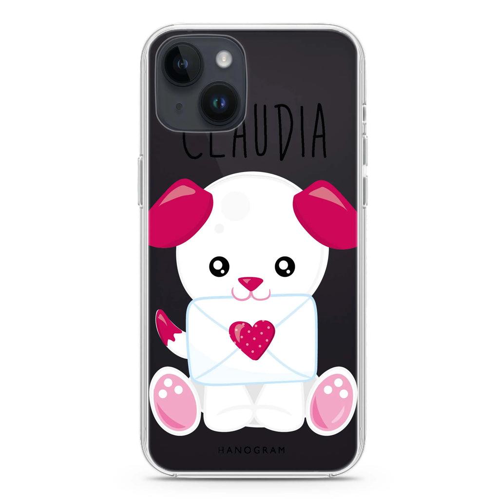 Lovely Dog iPhone 14 Plus Magsafe 兼容水晶透明保護殼