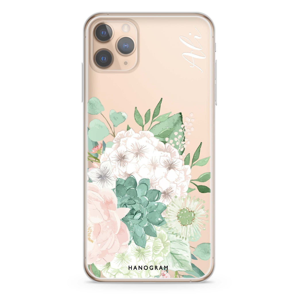 Vintage Flowers iPhone 11 Pro Max 水晶透明保護殼
