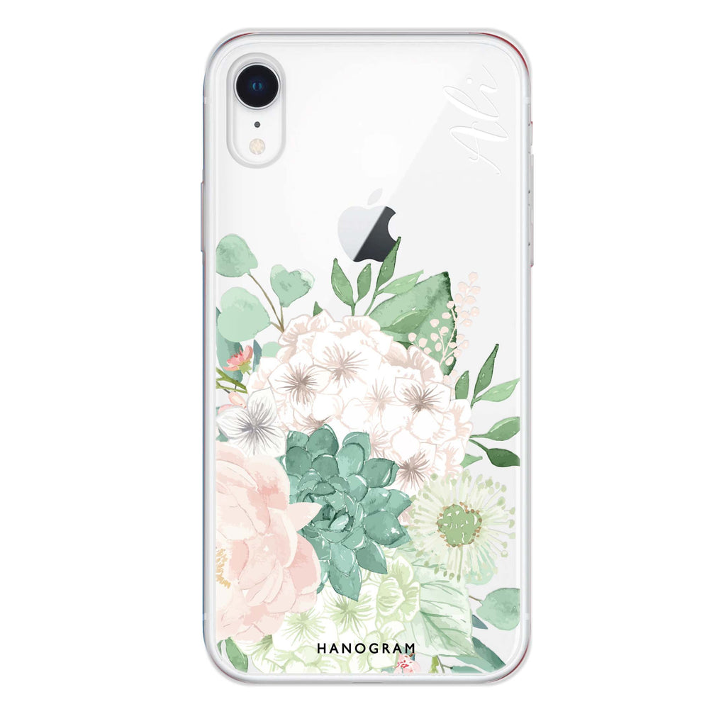 Vintage Flowers iPhone XR 水晶透明保護殼