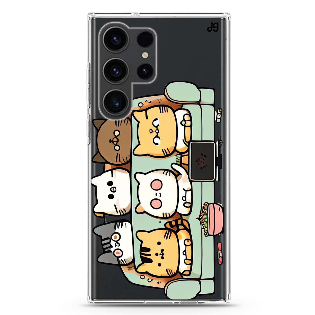 TV Cats Samsung Galaxy Ultra 透明保護殼，適用 S26/S25/S24/S23 Ultra，圖1