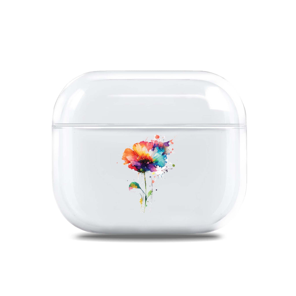 A Beautiful Watercolour Flower AirPods 透明保護殻