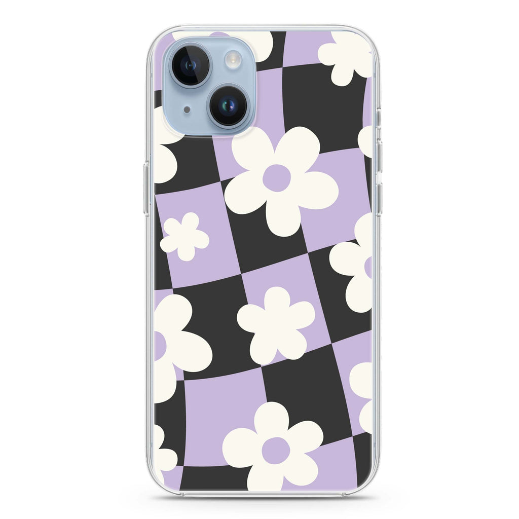 Flowers Pattern iPhone 14 Plus Magsafe 兼容水晶透明保護殼