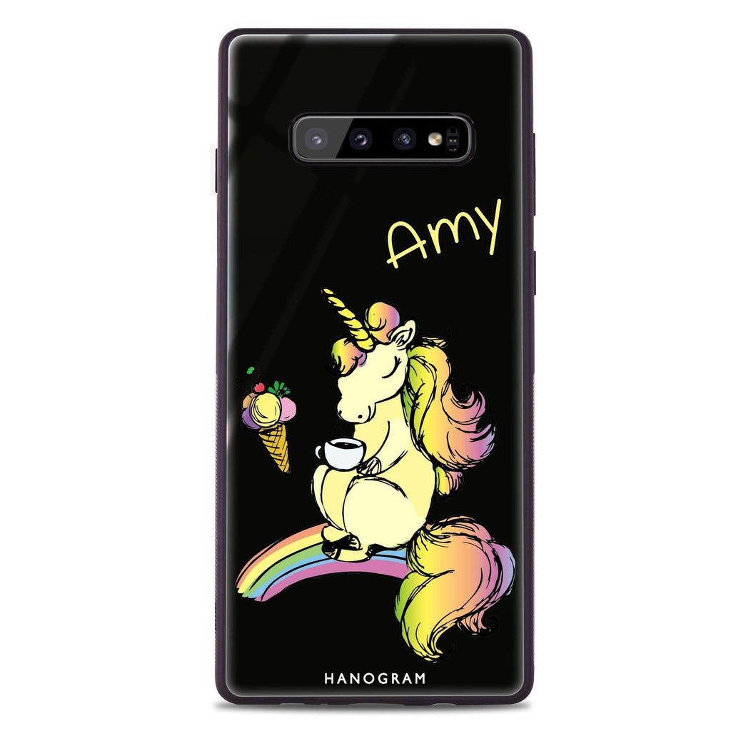 Cute Unicorn Samsung 超薄強化玻璃殻