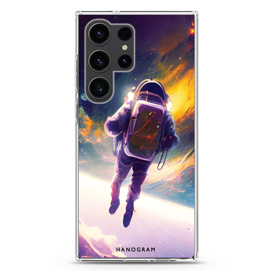 Flying Astronaut Samsung Galaxy Ultra 透明保護殼，適用 S26/S25/S24/S23 Ultra，圖1