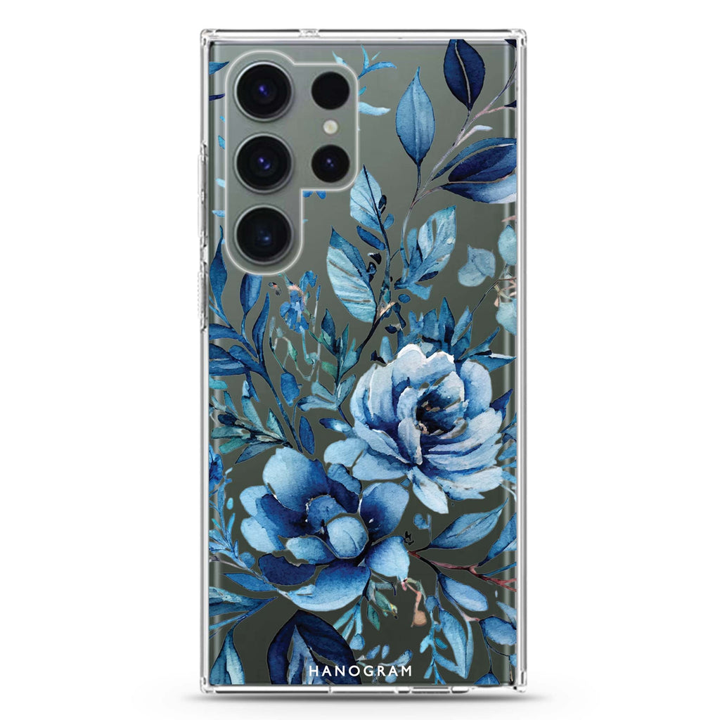 Floral Samsung Galaxy Ultra 透明保護殼，適用 S26/S25/S24/S23 Ultra，圖1