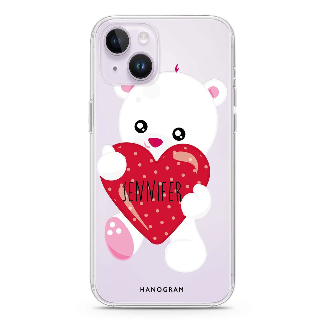 Lovely Bear iPhone 14 水晶透明保護殼