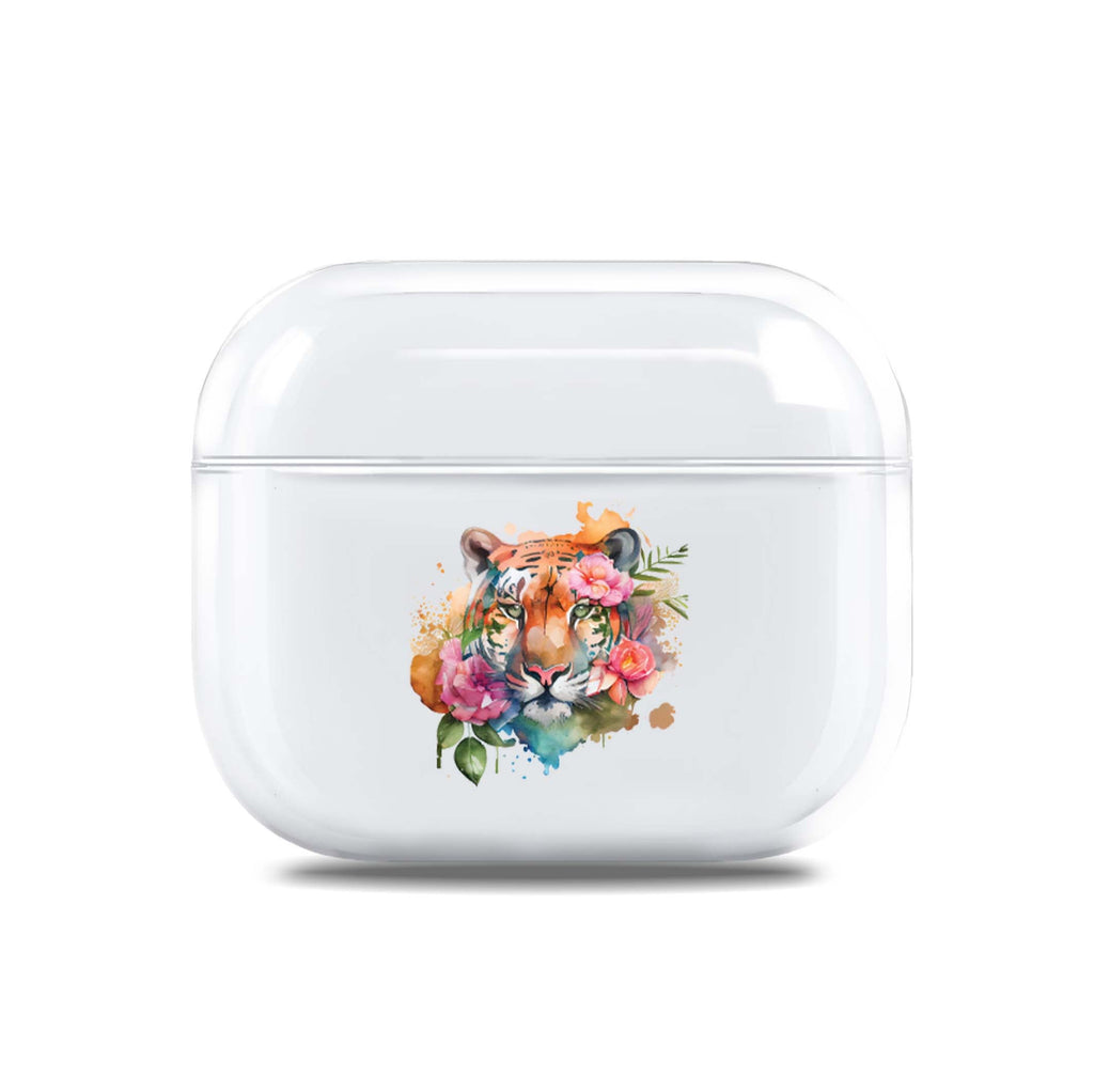 Floral Tiger AirPods 透明保護殻