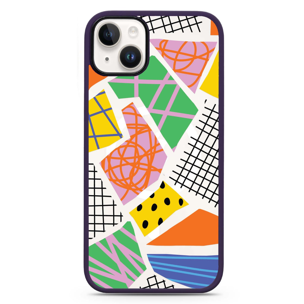 Flowers Pattern iPhone 14 Plus Magsafe 兼容防衝擊保護殼