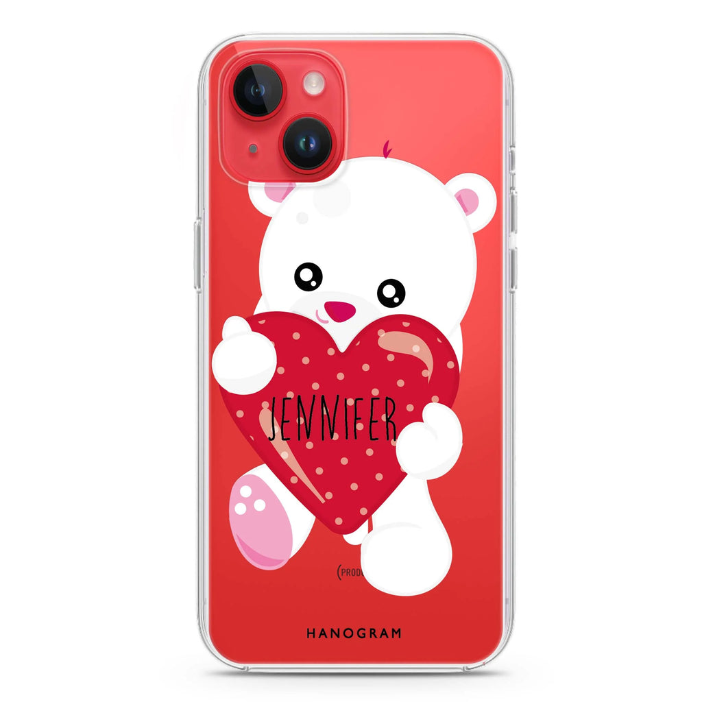 Lovely Bear iPhone 14 Plus Magsafe 兼容水晶透明保護殼