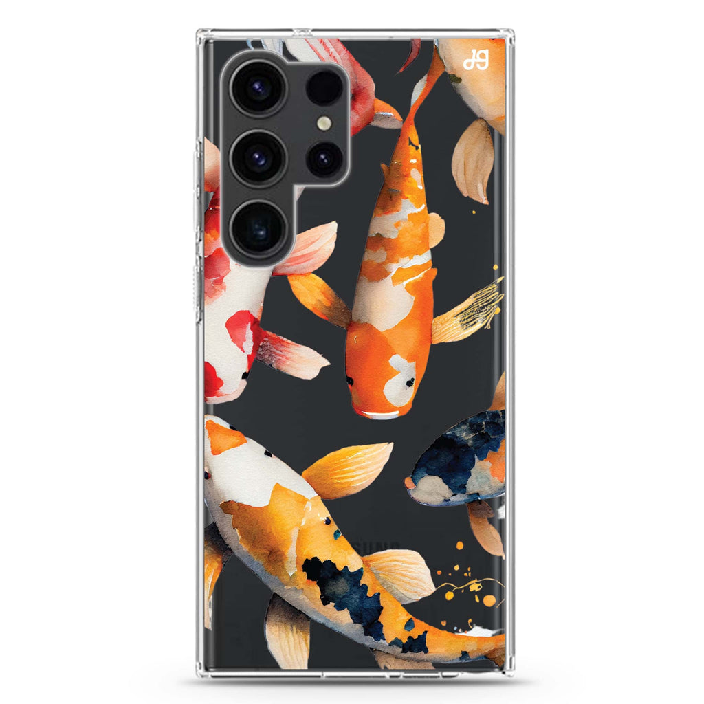 Koi fish Samsung Galaxy Ultra 透明保護殼，適用 S26/S25/S24/S23 Ultra，圖1