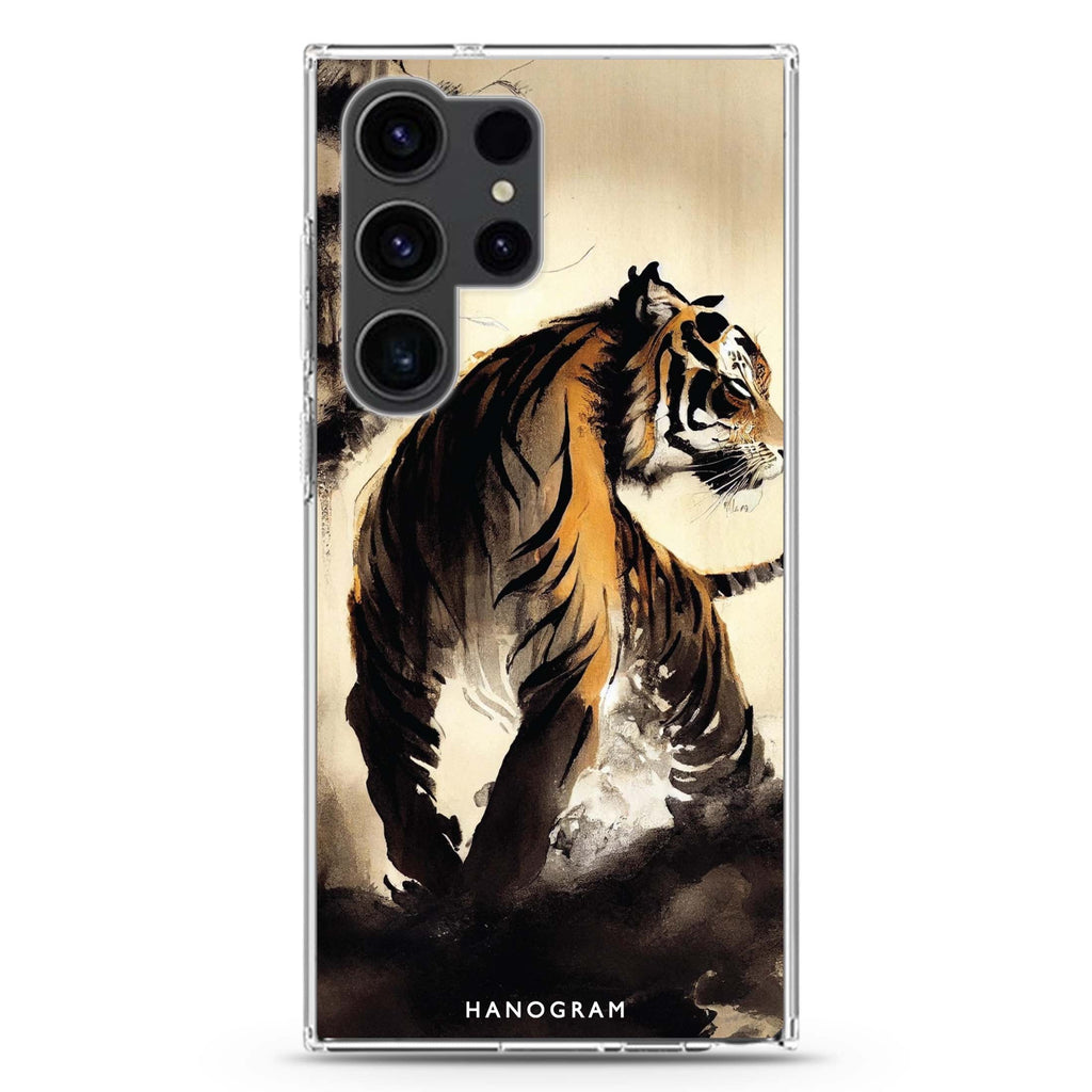 Tiger Painting Samsung Galaxy Ultra 透明保護殼，適用 S26/S25/S24/S23 Ultra，圖1