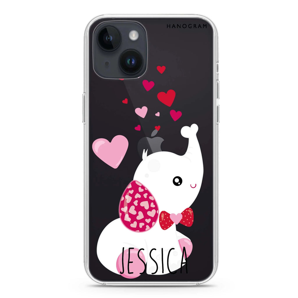 Lovely Elephant iPhone 14 水晶透明保護殼