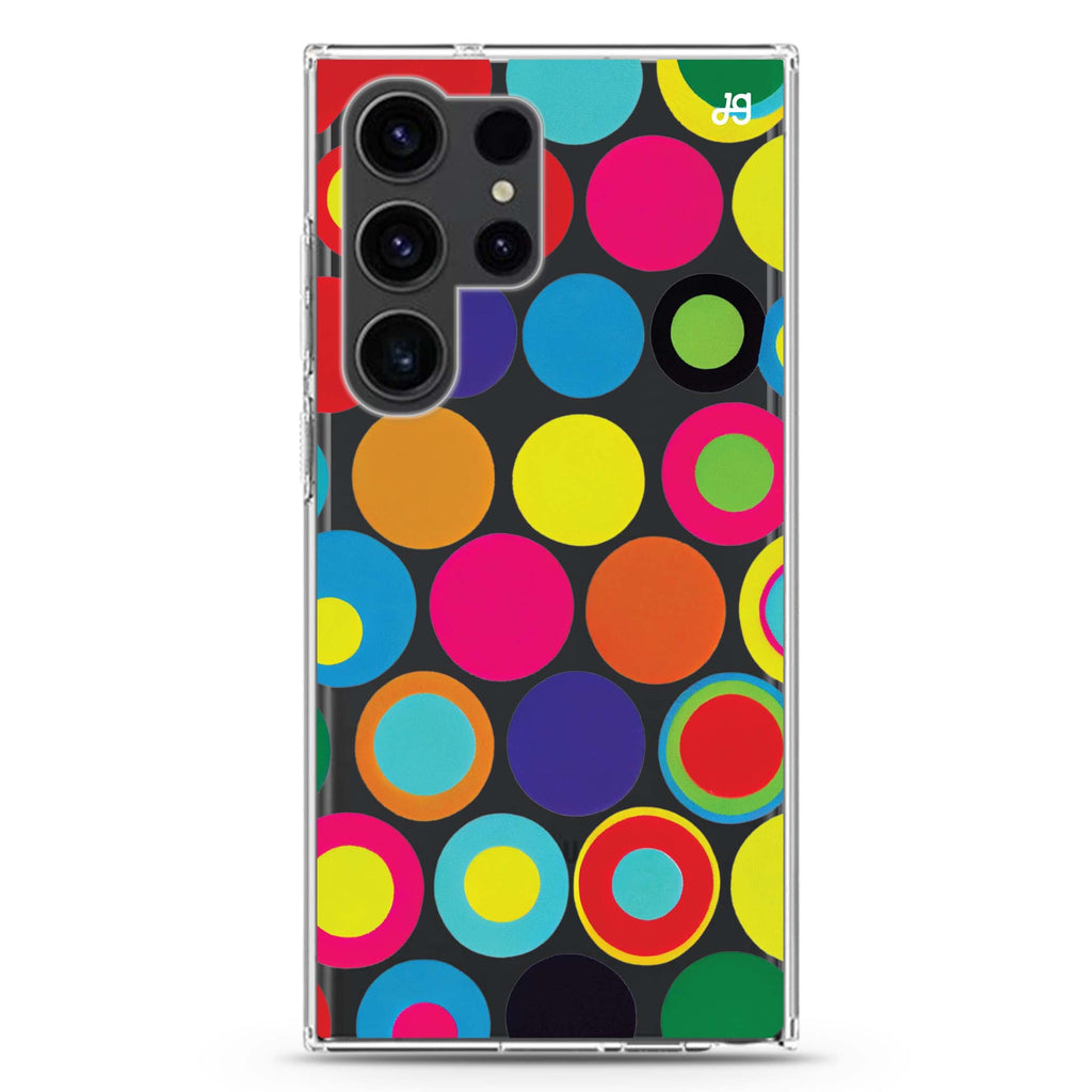 Polka Dot Pattern II Samsung Galaxy Ultra 透明保護殼，適用 S26/S25/S24/S23 Ultra，圖1